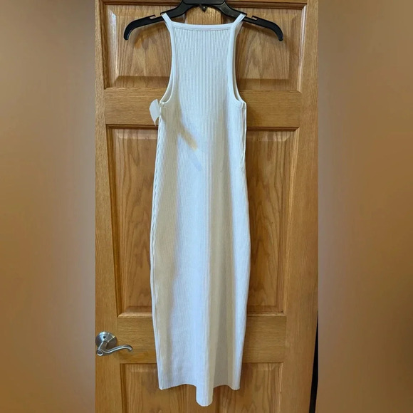 Vince Ribbed High-Neck Midi Tank Dress size XXS Color: FLAXEN $245.00 - Picture 8 of 8